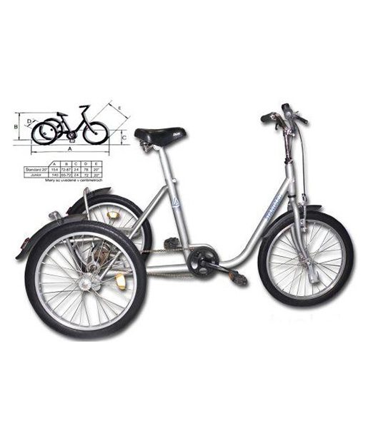 Trojkolesový invalidný bicykel Junior